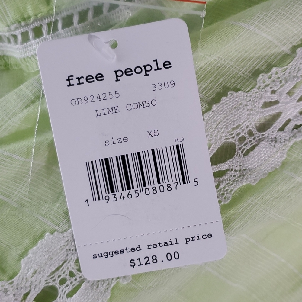 Free People Lime Colored Time Out Tunic Top  in XS - Picture 11 of 12